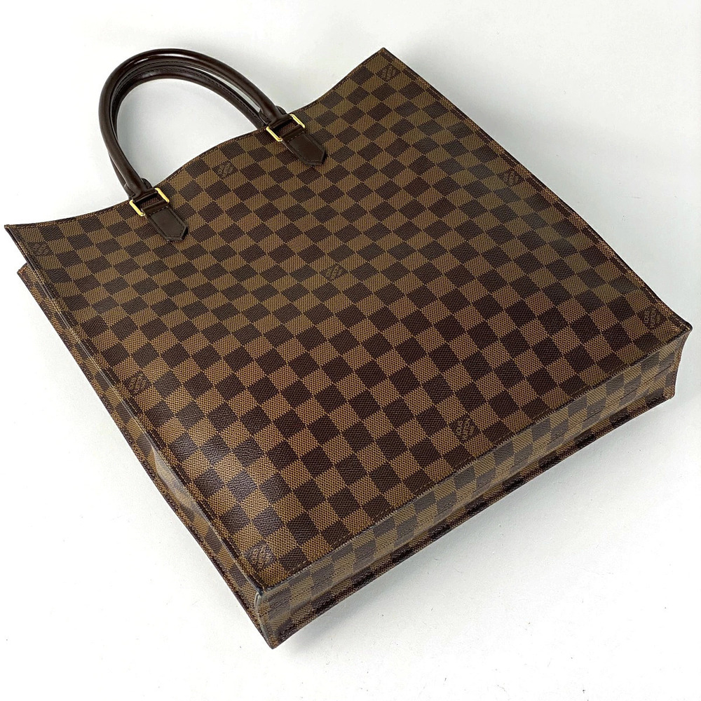 Louis Vuitton Damier Brown Sac Tote Plat Bag Handbag